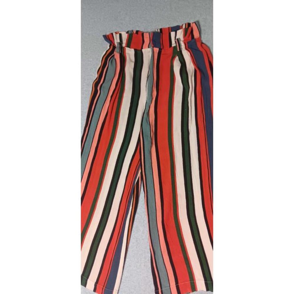 Karlie Wide Leg Pants Size Small Multicolor Stripes Flare Boho Hippie Bohemian - Picture 5 of 11